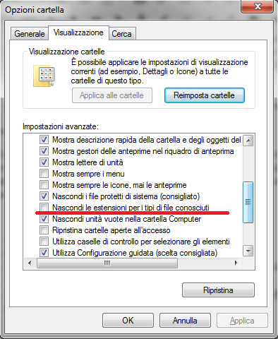 Cambiare estensione file Cambiare estensione file