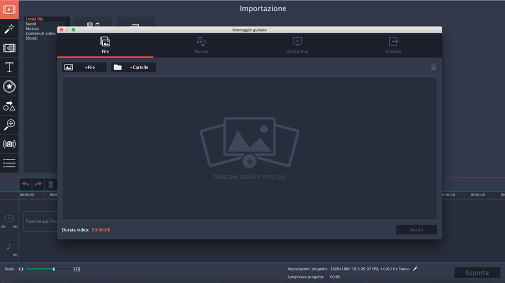 Movavi Video Editor modalità semplificata