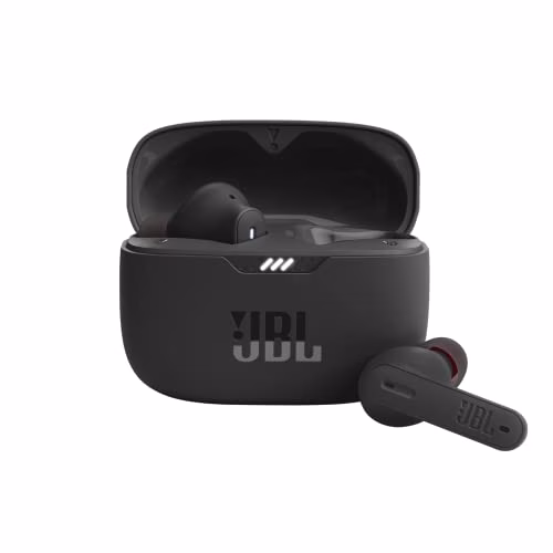 JBL T230NCTWS Cuffie In-Ear True Wireless Bluetooth, Auricolari senza Fili IPX4 con Microfono Integrato per Musica, Sport e Chiamate, Fino a 40h di Autonomia, Custodia di Ricarica, Nero