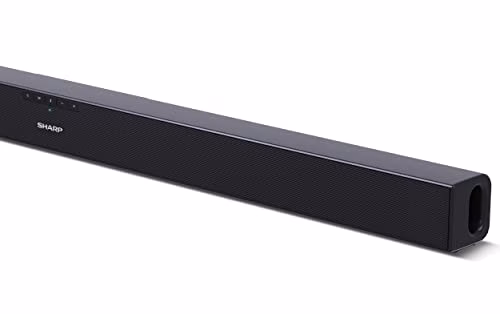 Sharp Soundbar HT-SB140, 150 W, 2.0, HDMI ARC-CEC, Audio Ottico, Telecomando, Ingresso AUX, 95 cm, Nero Satinato