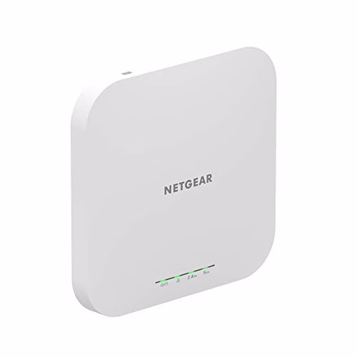NETGEAR Access Point WiFi 6 AX1800 WAX610, Dual Band, access point poe, fino a 250 dispositivi client, porta LAN Ethernet da 2,5G, gestione remota Insight