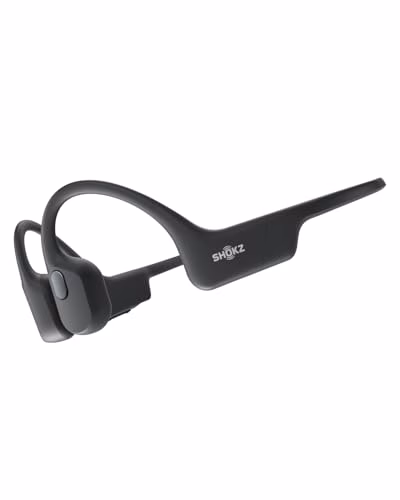 SHOKZ Auricolari OpenRun a conduzione ossea, auricolari sportivi Bluetooth open-ear con microfono, cuffie wireless impermeabili IP67, autonomia 8 ore, USB-C, Fascia auricolare sport, Comet Grey