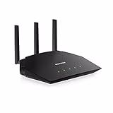 NETGEAR Router WiFi 6 RAX10, 4 Flussi simultanei con velocità AX1800 (fino a 1,8 Gbps), Copertura 100 m²