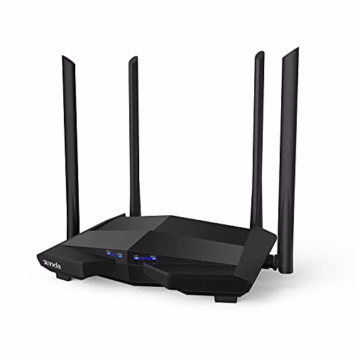 Tenda AC10U Gigabit Router Wi-Fi Dual Band AC1200 Wireless, 4 Porte Gigabit, 1 Porta USB 2.0, Parental Control e Rete Ospiti, IPTV, VPN Server, IPv6, WPS, Adatto per Case a Un Piano