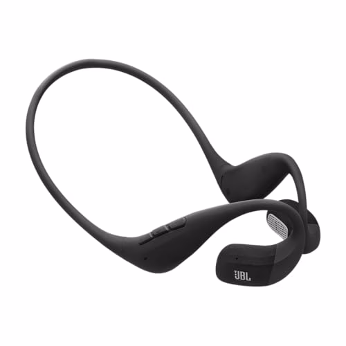 JBL Endurance Pace Cuffie Sportive Open-Ear con Bluetooth, Autonomia di 10 Ore, Archetto in Titanio Ultraleggero, Resistenza a Polvere e Acqua IP68, Tecnologia JBL OpenSound, Grigio/Nero