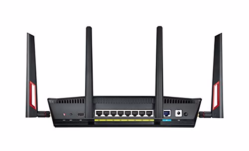 Asus RT-AC88U Gaming Router AiMesh WLAN System, WiFi 5 AC3100, Gaming Engine, 8 x Gigabit LAN, Link Aggregation, 1.4 GHz DC CPU, Alexa & IFTTT & App Steuerung, AiProtection, USB 3.0