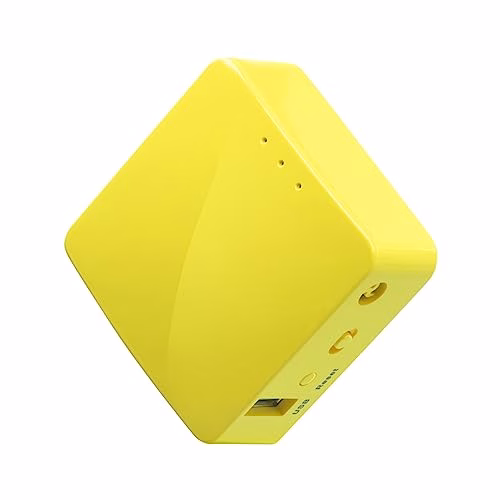 GL.iNET GL-MT300N-V2 (Mango) Mini portabile router da viaggio VPN, Mobile Hotspot in tasca, ripetitore bridge, range extender, OpenVPN Client, 300Mbps Wireless ad alte prestazioni, 128MB RAM