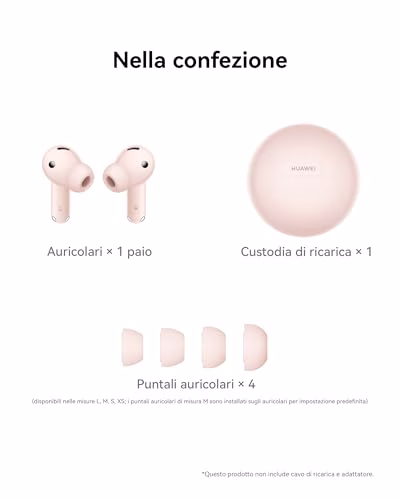 HUAWEI Freebuds 7i, Auricolari Bluetooth, Cancellazione Attiva del Rumore 4.0, Audio Spaziale Senza Limiti, iOS & Android, Chiamate Stabili e Cristalline, Adattamento Perfetto, Garanzia di 30 mesi