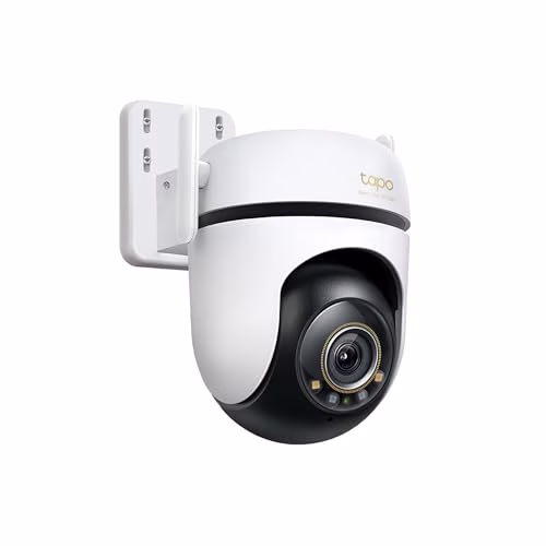 Tapo C530WS Telecamera Wi-Fi Esterno 3K 5MP, 360° Visuale, Visione Notturna a Colori Starlight, Rilevamento AI, IP66, Wi-Fi o Ethernet, Allarme Sonoro e Luminoso, Supporta MicroSD fino a 512 GB