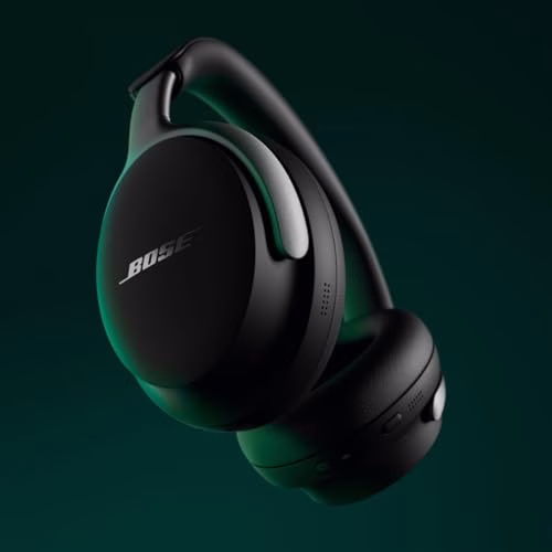 Bose QuietComfort Ultra Headphones con cancellazione del rumore wireless e audio spaziale, cuffie over-ear con microfono, durata della batteria fino a 24 ore, Nero