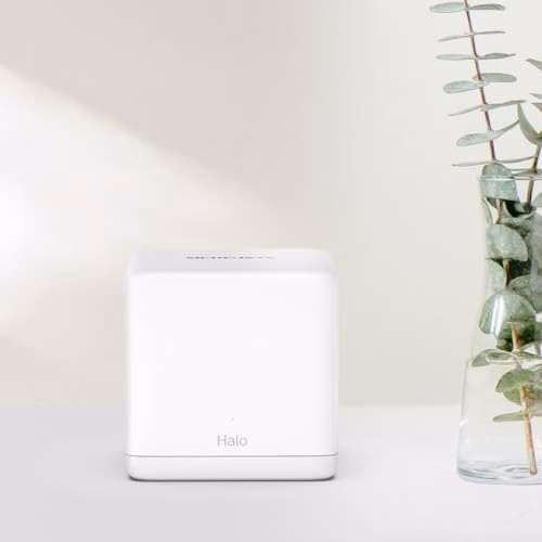TP-Link Mercusys Halo H1500X(3-pack) Router Mesh WiFi 6 AX1500Mbps, 2 Porte Ethernet Gigabit, Controllo Parental, WiFi Mesh Router e Ripetitore, 3 Pezzi con Copertura Fino a 550 ㎡