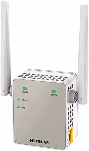 NETGEAR EX6120 Ripetitore WiFi AC1200, Access Point Dual Band, Porta LAN, Compatibile con Modem Fibra e ADSL