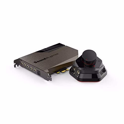 Creative Sound Blaster AE-7 - Scheda audio DAC/amplificatore PCI-e ad alta risoluzione con biamplificatore per cuffie Xamp Discreet e modulo di controllo audio grigio/nero