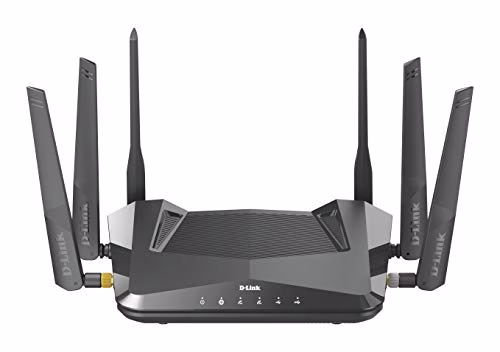 D-Link DIR-X5460 Router EXO AX5400 Wi-Fi 6 con porta WAN e 4 porte LAN, MU-MIMO, gestione della banda SmartConnect, WPA3, Speedtest integrato. Si integra con Amazon Alexa e Gooogle Assistant.