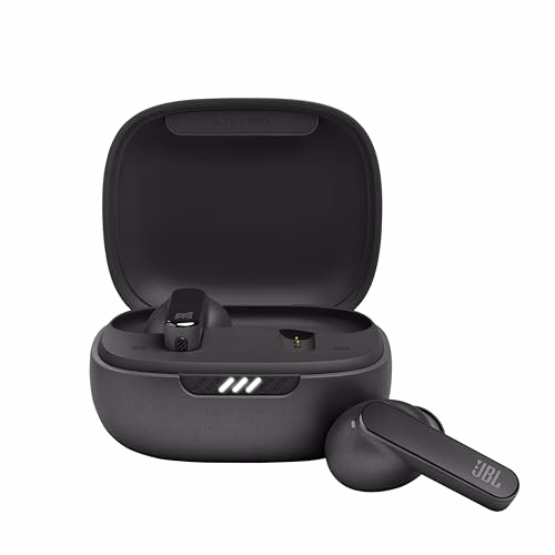JBL LIVE PRO 2 TWS Auricolari True Wireless, Cuffie In-Ear Bluetooth Senza Fili con Cancellazione Adattiva del Rumore e 6 Microfoni, Impermeabili IPX5, fino a 40h di Autonomia Combinata, Nero