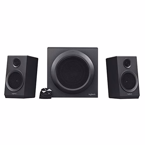 Logitech Z333 2.1 Altoparlanti PC Multimediali con Subwoofer, Suono Vivido, 80 Watt, Bassi ‎Potenti, Audio e RCA 3,5 mm, Presa EU/IT, PC/PS4/Xbox/TV/Smartphone/Tablet/Lettore ‎Musicale
