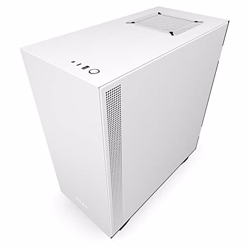 NZXT H510 - Compact ATX Mid-Tower PC Gaming Case - Front I/O USB Type-C Port - Tempered Glass Side Panel - Cable Management System - Water-Cooling Ready - Steel Construction - White/Black