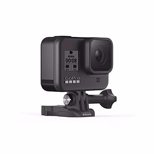 GoPro HERO8 Black - Fotocamera digitale impermeabile 4K con stabilizzazione ipersfondata, touch screen e controllo vocale - Streaming live HD
