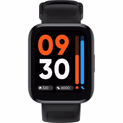 realme Watch 3,Display ampio e luminoso da 1.8’’, Oltre 110 modalità sport Chiamate con, Chiamate con Bluetooth senza interruzioni, Oltre 100 quadranti,black, One Size, RMW2108