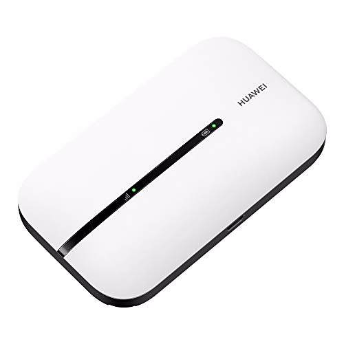 HUAWEI E5576-320 Mobile Wi-Fi 3s 4G LTE CAT4, 150 MBps, Batteria Ricaricabile da 1500 mAh, Nessuna Configurazione Necessaria, Wi-Fi Portatile Abilitato, per Viaggio e sul Lavoro, Bianco