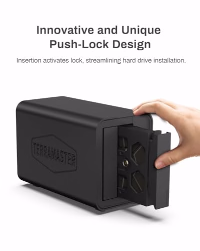 TERRAMASTER F2-424 NAS Storage 2Bay - CPU N95 Quad-Core, 8GB DDR5 RAM, 2.5GbE Port x 2, Network Attached Storage ad Alte Prestazioni (Diskless)