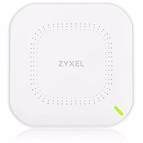 Zyxel Cloud WiFi6 AX1800 Wireless Access Point (802.11ax Dual Band), 1,77 Gbps, gestibile Tramite Nebula App/Cloud o Standalone, Fino a 4 reti WiFi Separate, Poe, Alimentatore Incluso [NWA50AX]