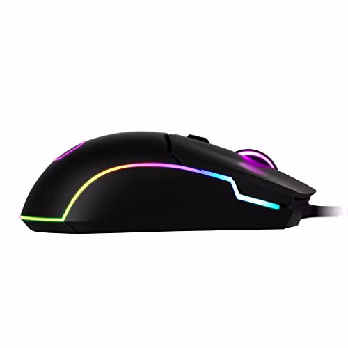 Cooler Master CM110 RGB Mouse Gaming con Cavo, Sensore Ottico 6000 DPI, Design Ambidestro per Claw/Palm Grip, 6 Pulsanti, Nero Opaco