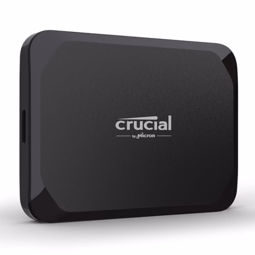 Crucial X9 SSD 1TB Esterno Portatile, Fino a 1050 MB/s, Compatible con PC, Mac, PlayStation e Xbox, Hard disk esterno SSD, USB-C 3.2 - CT1000X9SSD902