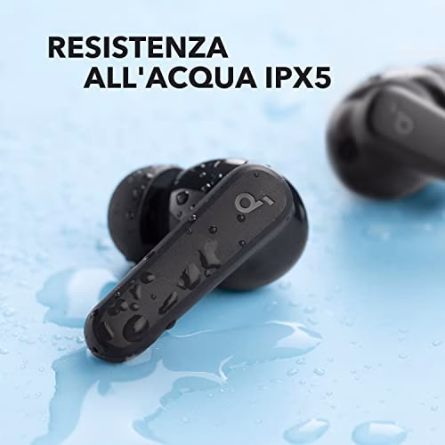 Soundcore Cuffie Bluetooth by Anker P20i, Auricolari Bluetooth 5.3, Cuffie Wireless In-ear Driver 10mm con Bassi Potenti, 30 Ore di Riproduzione, Resistenza acqua IPX5, EQ, 2 microfoni chiamate AI