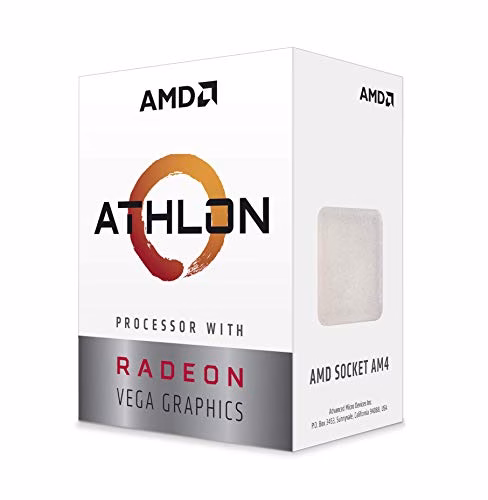 AMD Athlon 3000G Processore con grafica Radeon Vega 3 (2C/4T, orologio base da 3,5 GHz)