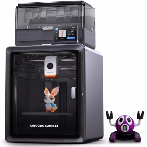 ANYCUBIC Kobra S1 Combo Stampante 3D, Asciugatura e Stampa in Uno, 600 mm/s ad Alta Velocità, Stampa mUlticolore per Tutti i Principali Filamenti, Dimensioni di Stampa 250 x 250 x250 mm