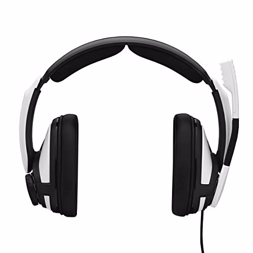 EPOS | Sennheiser Cuffie Gaming GSP 301, Cuffie con Microfono con Cancellazione del Rumore, Flip-to-Mute, Ergonomiche, in Schiuma, Compatibili con PC, Mac, PlayStation, Xbox, Nintendo Switch (Bianco)