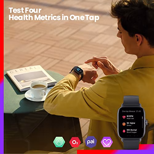 Amazfit GTS 3, 42 mm, Smartwatch Orologio Intelligente Fitness con Bluetooth, AMOLED, 150 Modalità Sportive, 5 ATM Impermeabile, Alexa, GPS, SpO2, Cardiofrequenzimetro, Durata Batteria di 12 Giorni