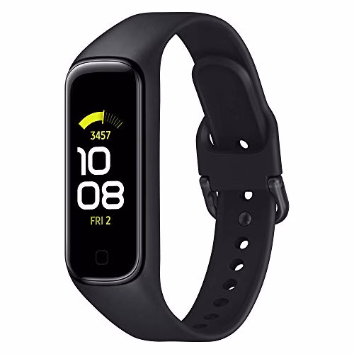 Samsung Galaxy Fit2 Nero con Accelerometro, Giroscopio, Monitoraggio Frequenza cardiaca, Tracker allenamento, Display 1.1" AMOLED, batteria 159 mAh [Versione Italiana]