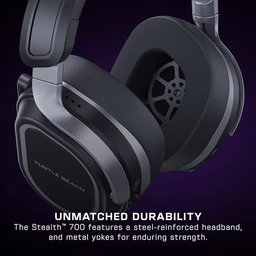 Turtle Beach Stealth 700 Nero Xbox Cuffie da Gioco Wireless con 80 ora Batteria, Altoparlanti da 60mm, Doppi trasmettitori e Bluetooth per Xbox Series X o S, Xbox One, PC e Mobile