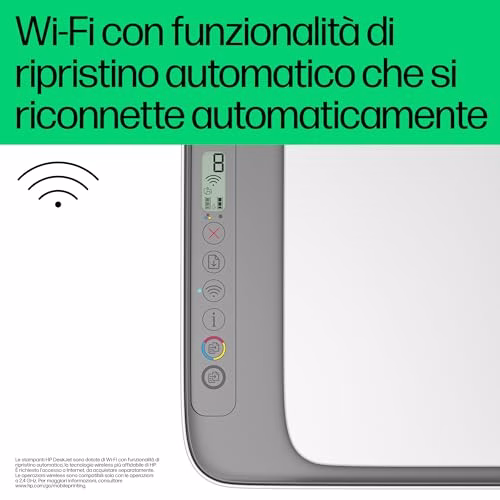 HP DeskJet 2820e 588K9B, Stampante Multifunzione a Getto d'Inchiostro A4 a Colori, Fronte e Retro Manuale, 7,5 ppm, Wi-Fi, HP Smart, 3 Mesi di Inchiostro Instant Ink Inclusi, Bianca
