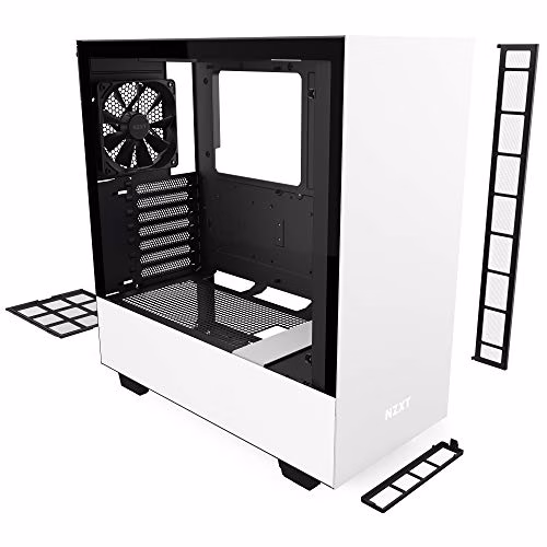 NZXT H510 - Compact ATX Mid-Tower PC Gaming Case - Front I/O USB Type-C Port - Tempered Glass Side Panel - Cable Management System - Water-Cooling Ready - Steel Construction - White/Black