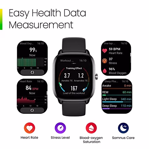 Amazfit GTS 4 Mini Smartwatch Orologio Intelligente, Alexa, SpO2, AMOLED da 1,65", 120+ Modalità Sportive, GPS, 5 Posizioni Satellitari, 5 ATM Impermeabile, Cardiofrequenzimetro, Monitor del Sonno