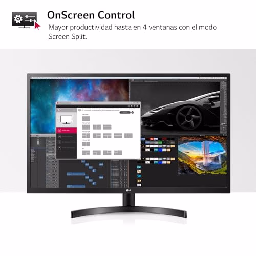 LG 32MN500M Monitor 32" FULL HD LED IPS, 1920x1080, AMD FreeSync 75Hz, 2x HDMI (HDCP 1.4), Uscita Audio, Flicker Safe, Nero