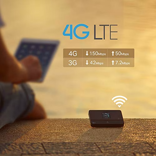 TP-Link M7350 Mobile Router Hotspot Portatile, 4G LTE Cat4 150Mbps, SIM Card, SD Card fino a 32G, Display a Colori, Durata fino a 8 Ore, Controllo del Traffico