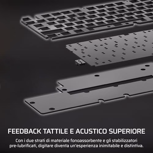 CORSAIR K70 CORE TKL RGB Tastiera da Gioco Meccanica Tenkeyless – Interruttori Lineari CORSAIR MLX Red v2 Pre-Lubrificati – SOCD – Smorzamento del Suono – Coprichiavi in ABS – QWERTY IT – Nero