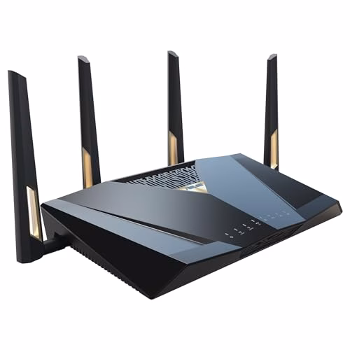 ASUS RT-BE88U Router Dual-band WiFi 7 AiMesh Estendibile, 4K-QAM, MLO, Doppia porta 10G, SFP+, 4 porte 2,5G, WAN/LAN 34G, Sicurezza di rete e VPN, Nero