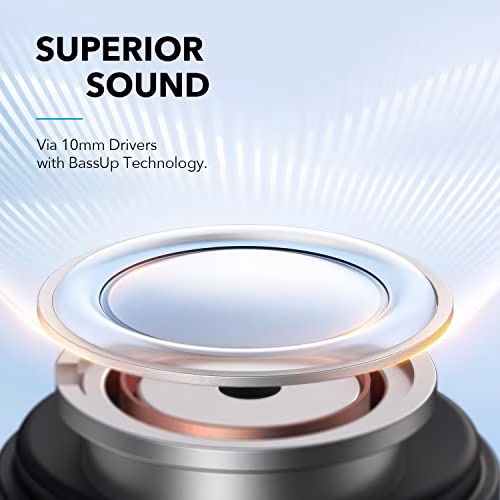 Soundcore Auricolari Bluetooth 5.2, Anker A3i Cancellazione Rumore, Bassi Profondi, ANC Ibrido, Chiamate AI 4 Microfoni, 36 Ore, Carica Rapida, 22 Equalizzatori Personalizzati, Trasparenza (Nero)