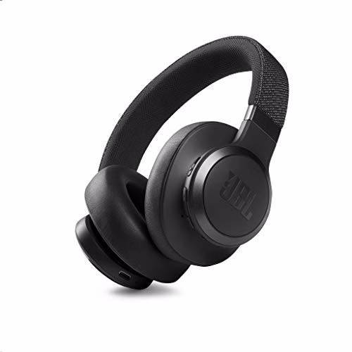 JBL LIVE 660NC - Cuffie Over-Ear Wireless Bluetooth con Cancellazione Adattiva del Rumore, Cuffia Pieghevole Senza Fili per Musica, Chiamate e Sport, Fino a 50h di Autonomia, Colore Nero