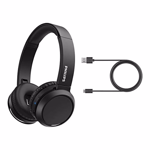 Philips H4205BK/00 Cuffie Bluetooth con Tasto Bass Boost, Bluetooth, 29 Ore di Riproduzione, Funzione Ricarica Rapida, Isolamento dai Rumori, Richiudibile, Modello 2020/2021, Nero