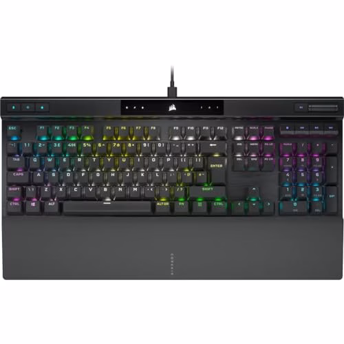 Corsair K70 RGB PRO Tastiera da Gioco Cablata Meccanica - Interruttori CHERRY MX RGB Red - Keycaps PBT a Doppio Scatto - Compatibile con iCUE - QWERTY IT - PC, Mac, Xbox - Nero