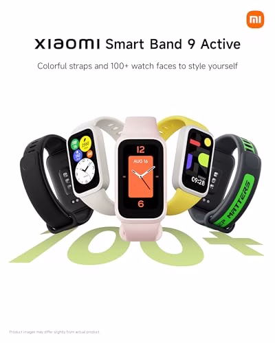 Xiaomi Smart Band 9 Active, Schermo TFT 1.47", Monitoraggio Salute: SpO2, Frequenza Cardiaca, Sonno e Stress, 50 modalità sportive, Resistenza Acqua 5 ATM, Durata Batteria 18 giorni, Nero