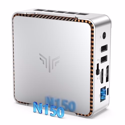 NiPoGi E2 Mini PC W-11 Pro,Ιntel Twin Lake N150 (Defeat Ν95/N100, 6W Solo),16GB DDR4 1024GB M.2 SSD Mini Computer Desktop 4K@60Hz Dual Display, HDMI 2.0, DP, Dual WiFi,Micro PC per Scuola, Ufficio