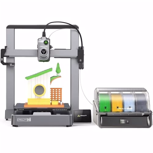 Creality Hi Combo (A) Stampante 3D Multicolore con CFS, 500mm/s Alta Velocità, Autolivellamento, Lettura Filamento e Estrusore Anti-Blocco, 95% Preassemblato, Struttura Metallica 260x260x300 mm