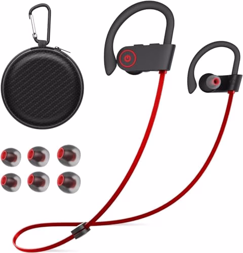 NUASI Cuffie Bluetooth Sport, Auricolari Bluetooth in Ear, Cuffie Sportive Bluetooth 5.3, Bassi Profondi HD Stereo, Impermeabile IPX7, Cuffie Bluetooth in Ear per Correre Fitness Viaggio Alpinismo
